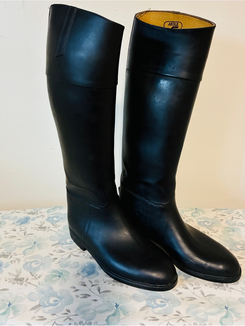 Aigle Black Knee-High Riding Boots